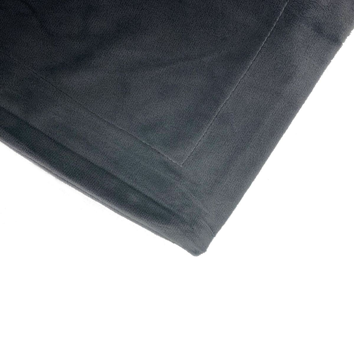 Fur Velvet European Pillowcase Set - Charcoal