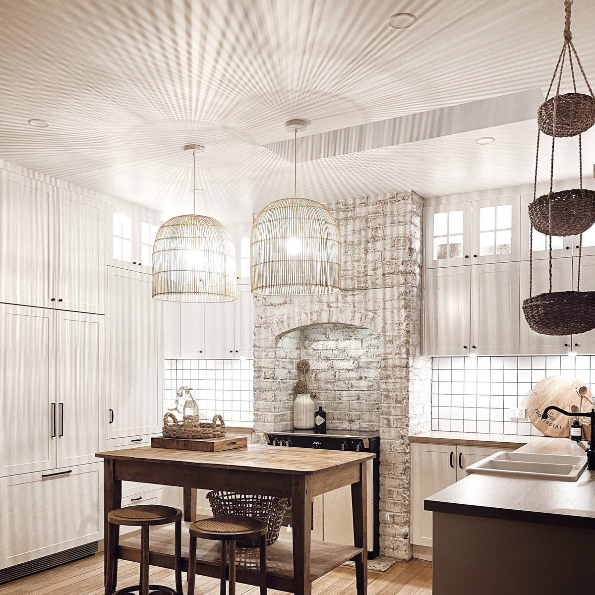 Siena Rattan Cane Pendant Light - Natural