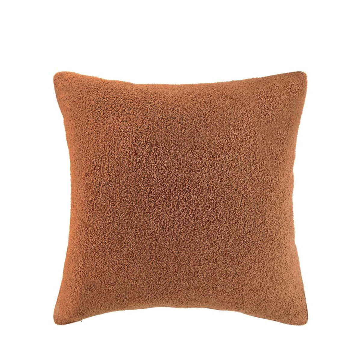 Boucle Teddy Cushion Cover + Insert - Rust