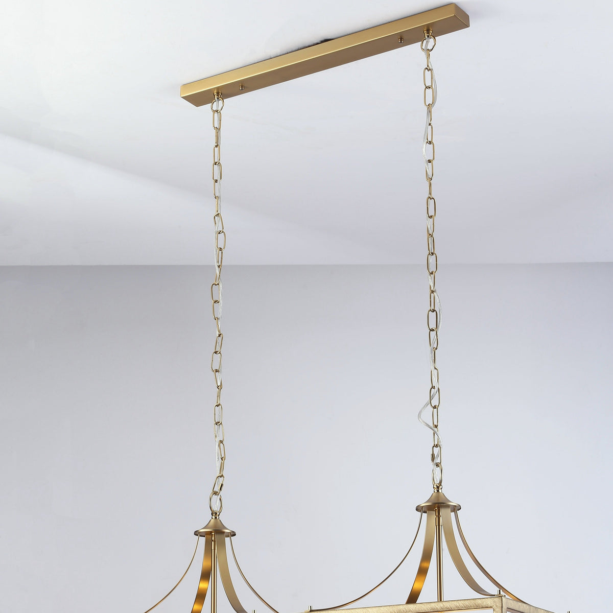 Langham Hampton Style Dining Room Pendant Light - Brushed Gold