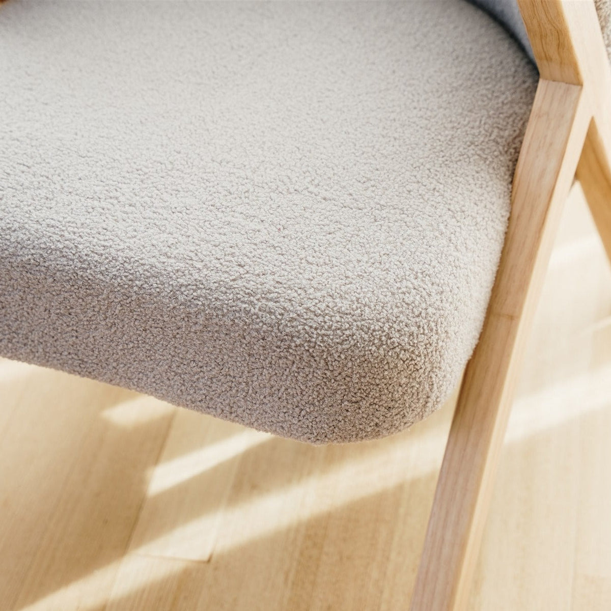 Oscar Boucle Accent Chair - Soft Grey