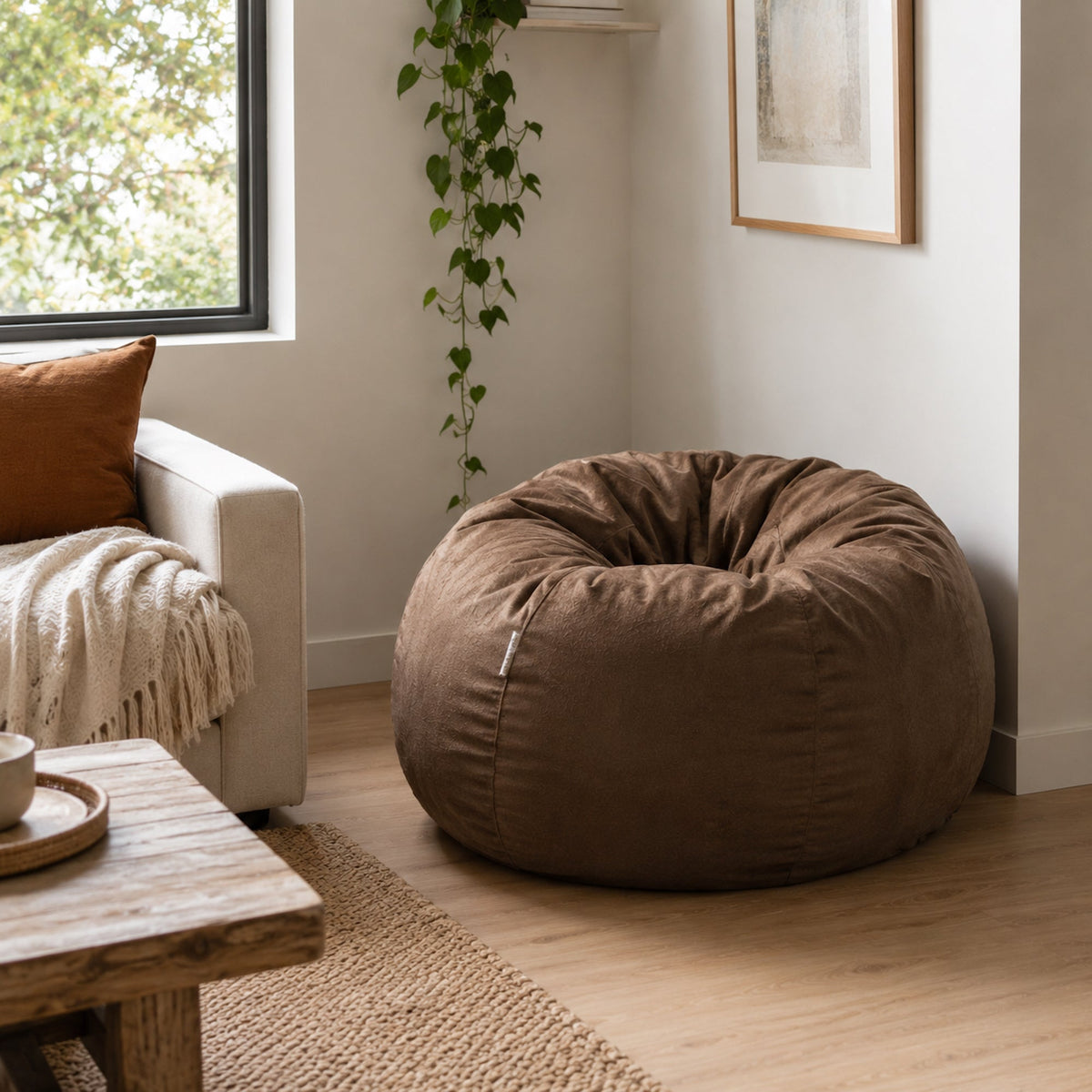 Pierre Fur Bean Bag - Espresso