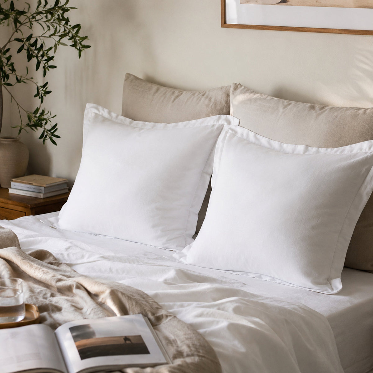 Fur Velvet European Pillowcase Set - Ivory