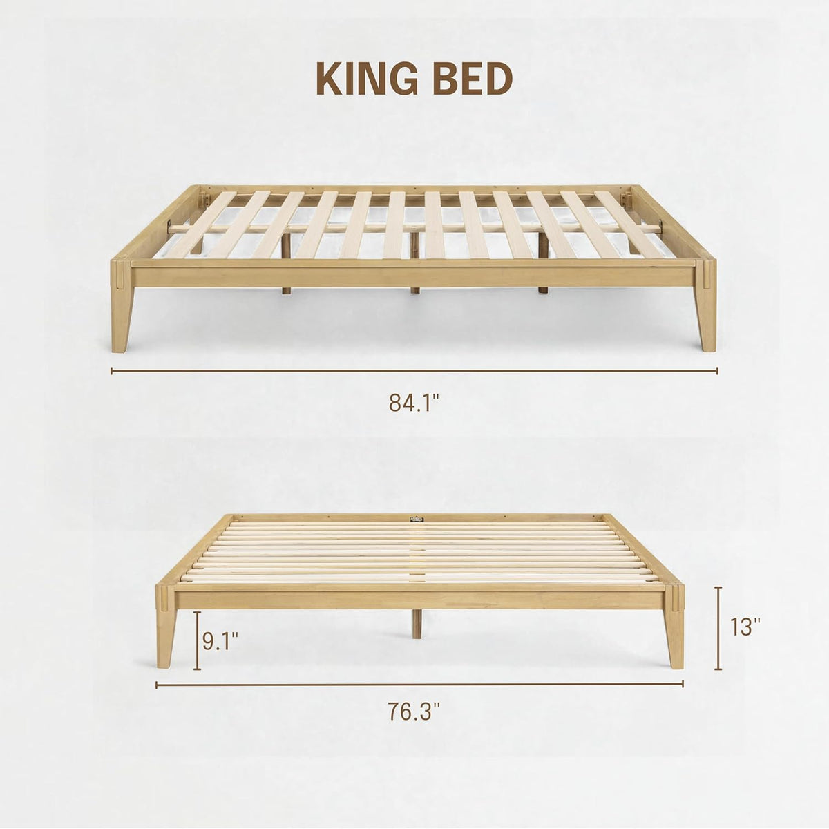 Sapa Solid Wood Platform Bed Frame