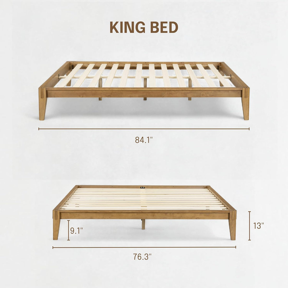 Sapa Solid Wood Platform Bed Frame