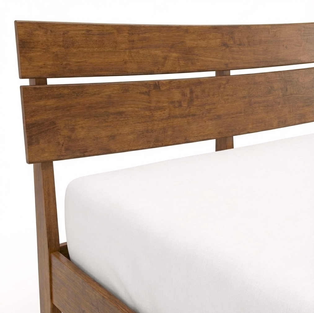 Aurora Solid Wood Bed Frame with headboard