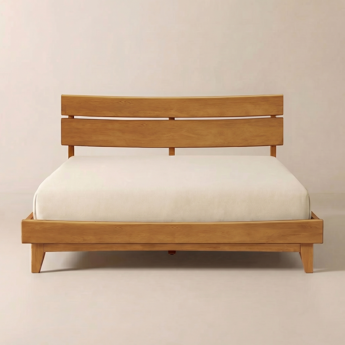 Aurora Solid Wood Bed Frame with headboard