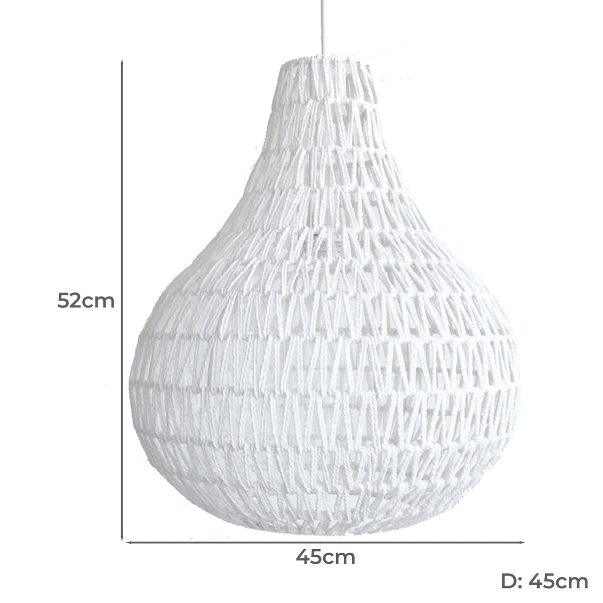 Byron Rope Pendant Light - White