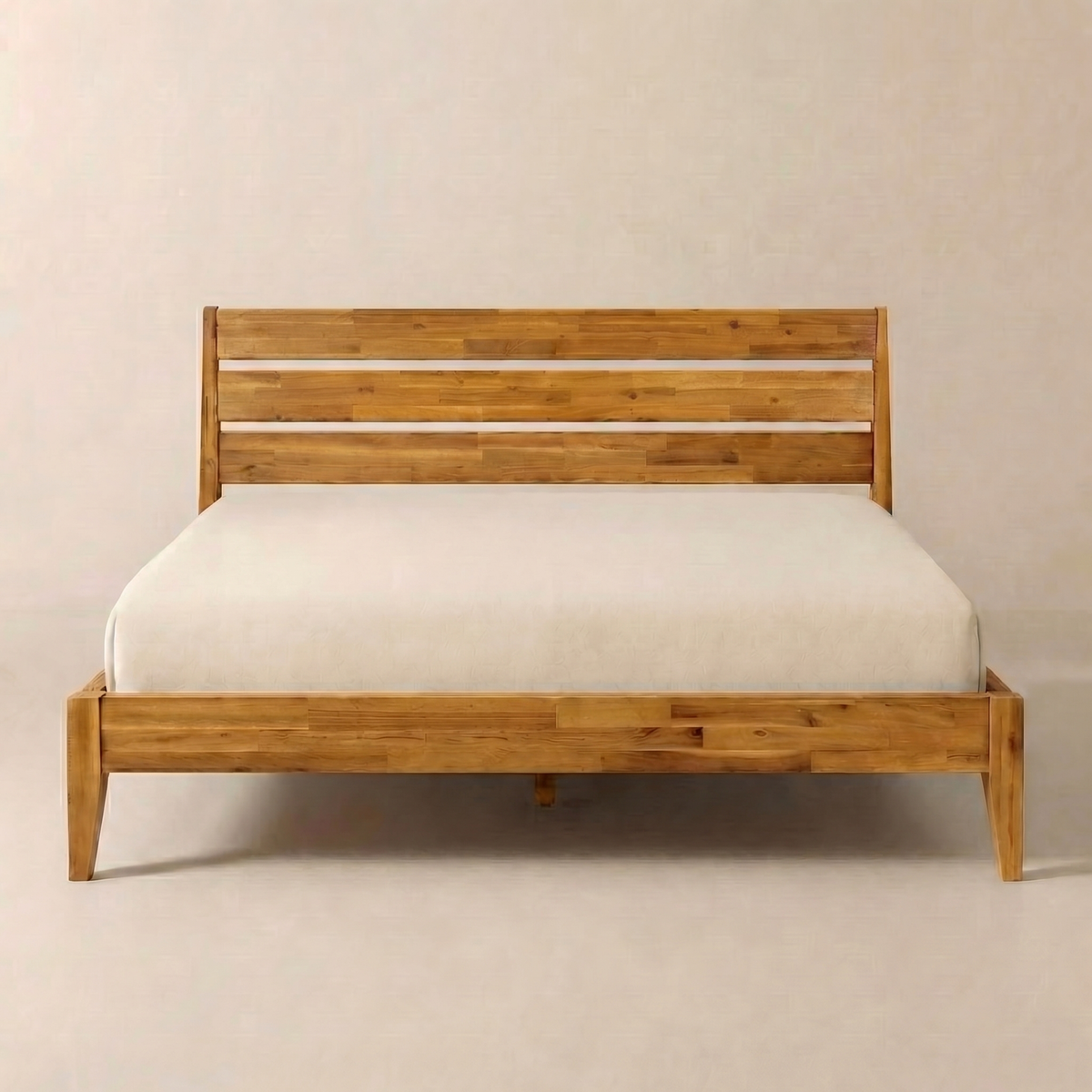 Emery Solid Wood Bed Frame with Headboard