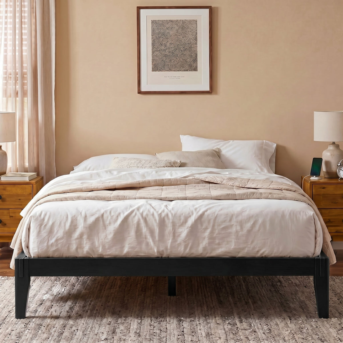 Sapa Solid Wood Platform Bed Frame