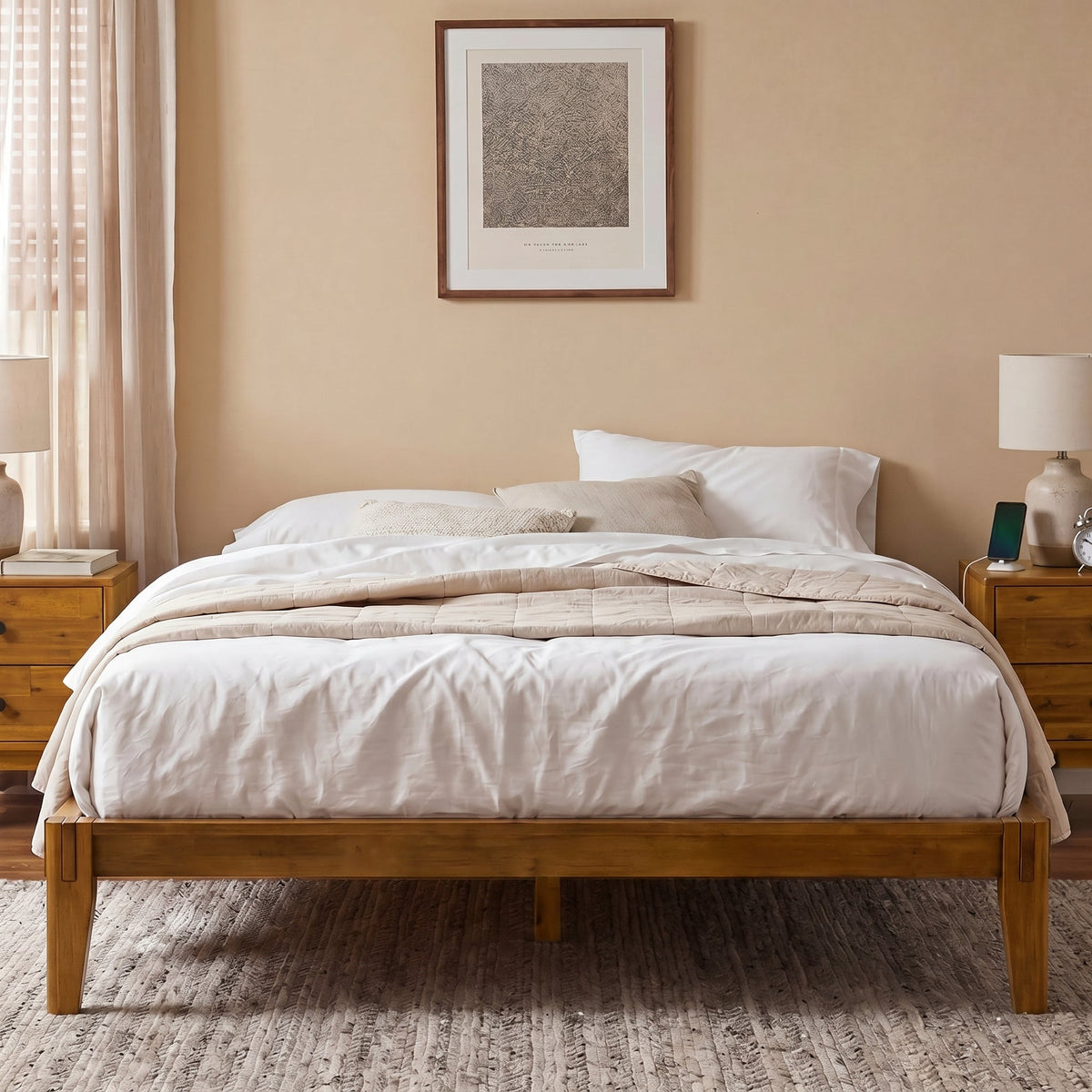 Sapa Solid Wood Platform Bed Frame
