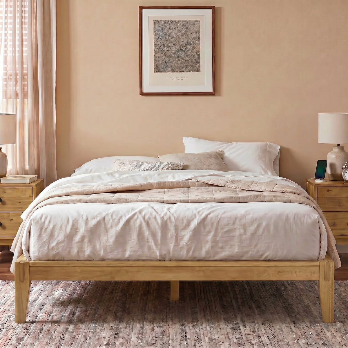 Sapa Solid Wood Platform Bed Frame