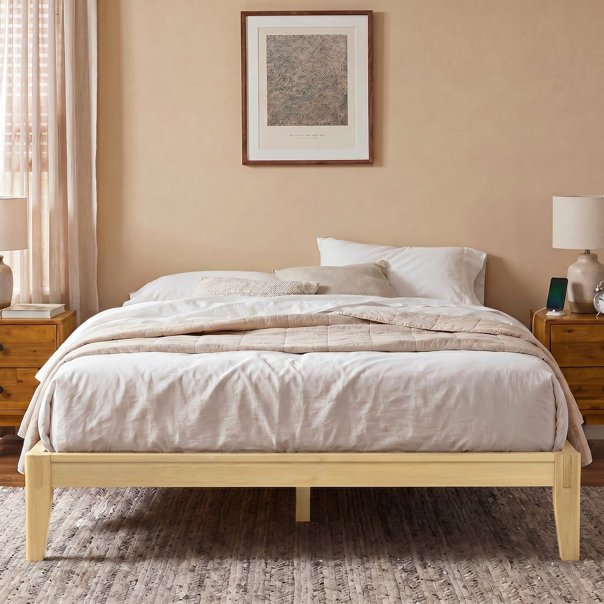Sapa Solid Wood Platform Bed Frame