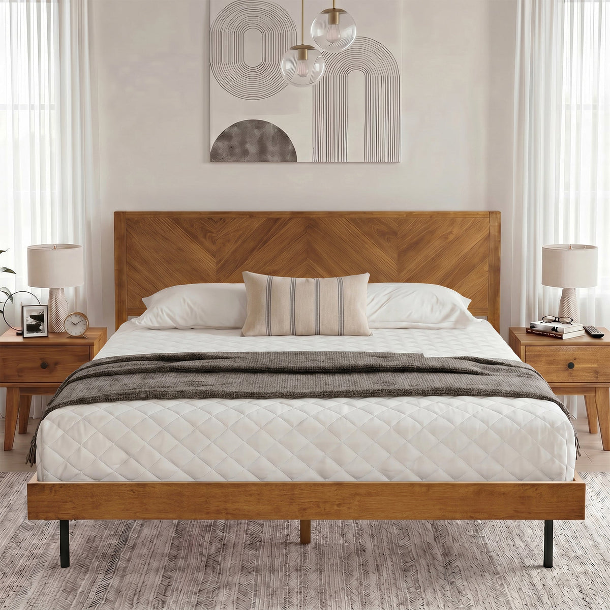 Alander Solid Wood Bed Frame