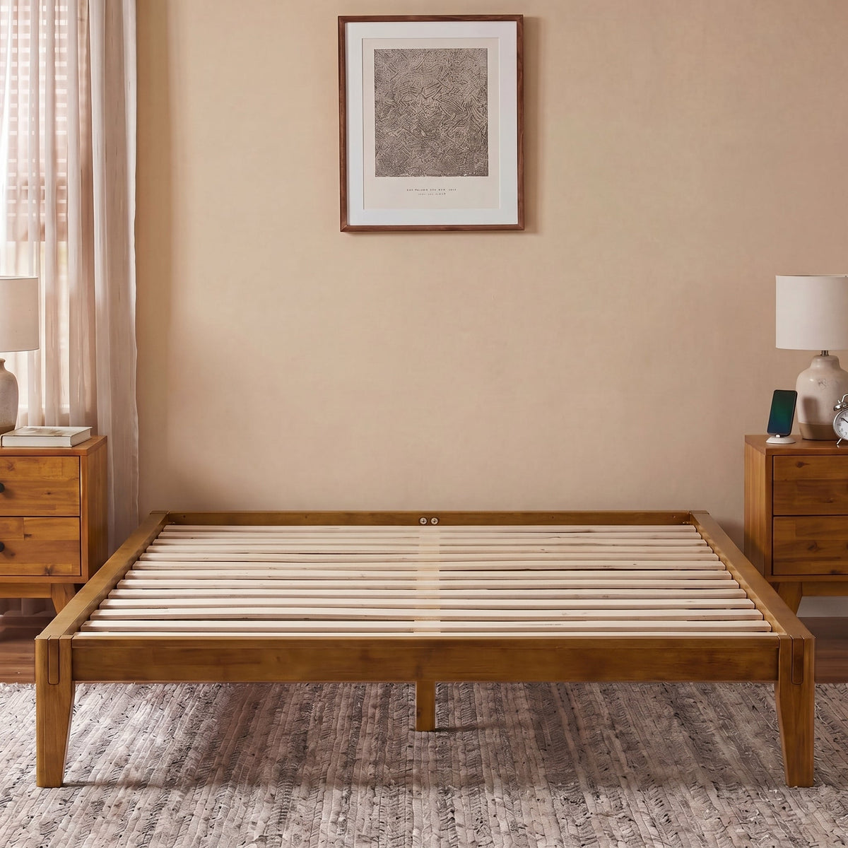Sapa Solid Wood Platform Bed Frame