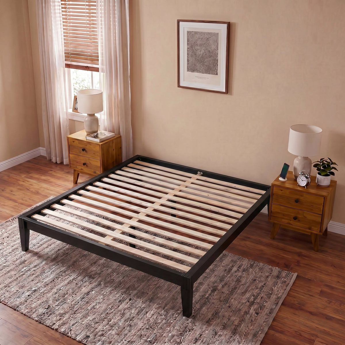 Sapa Solid Wood Platform Bed Frame
