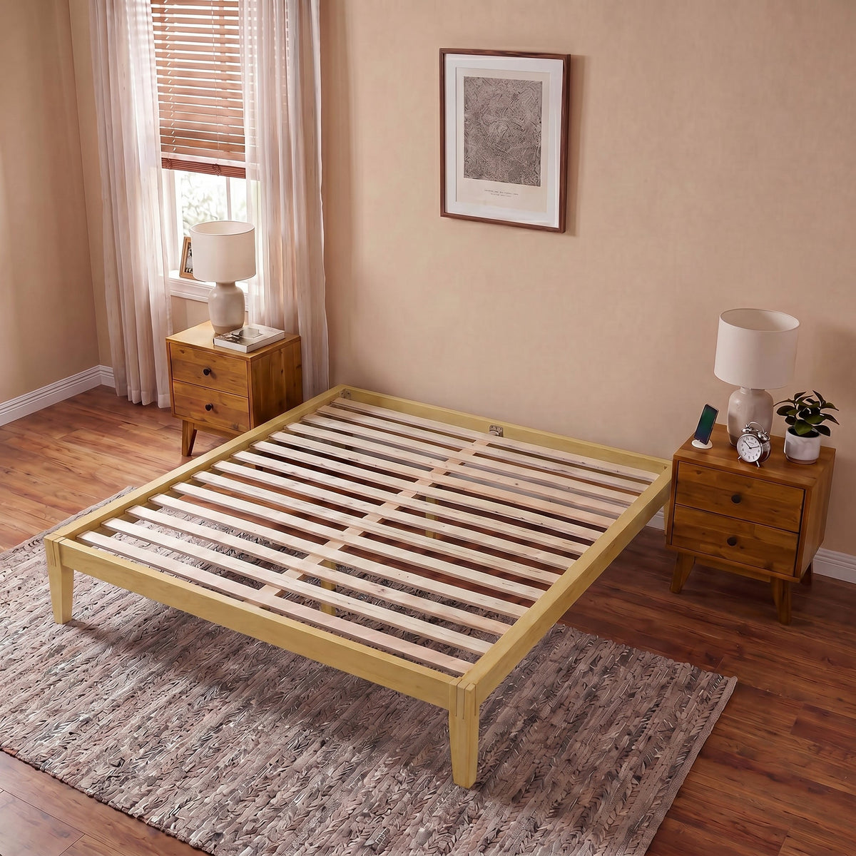 Sapa Solid Wood Platform Bed Frame