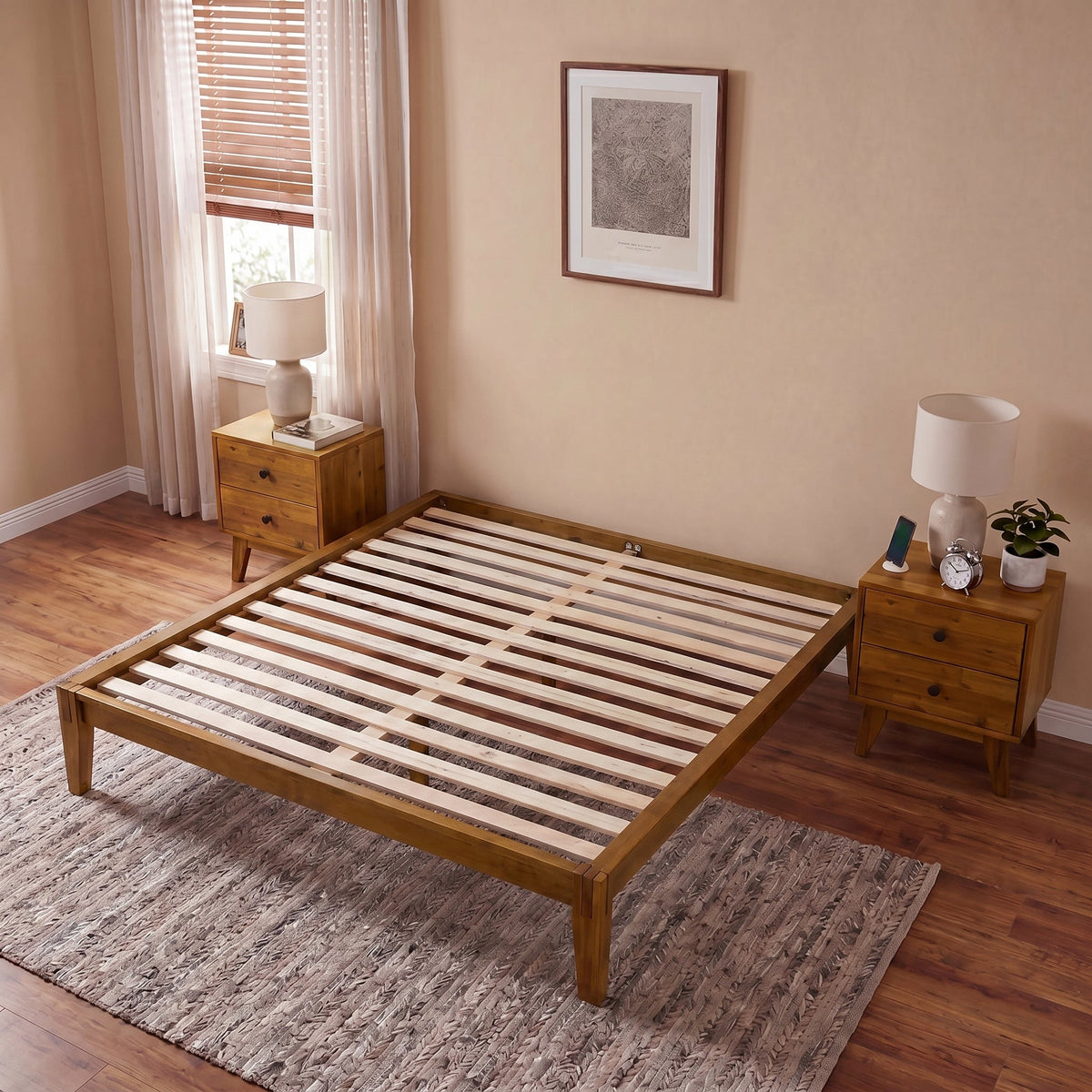 Sapa Solid Wood Platform Bed Frame