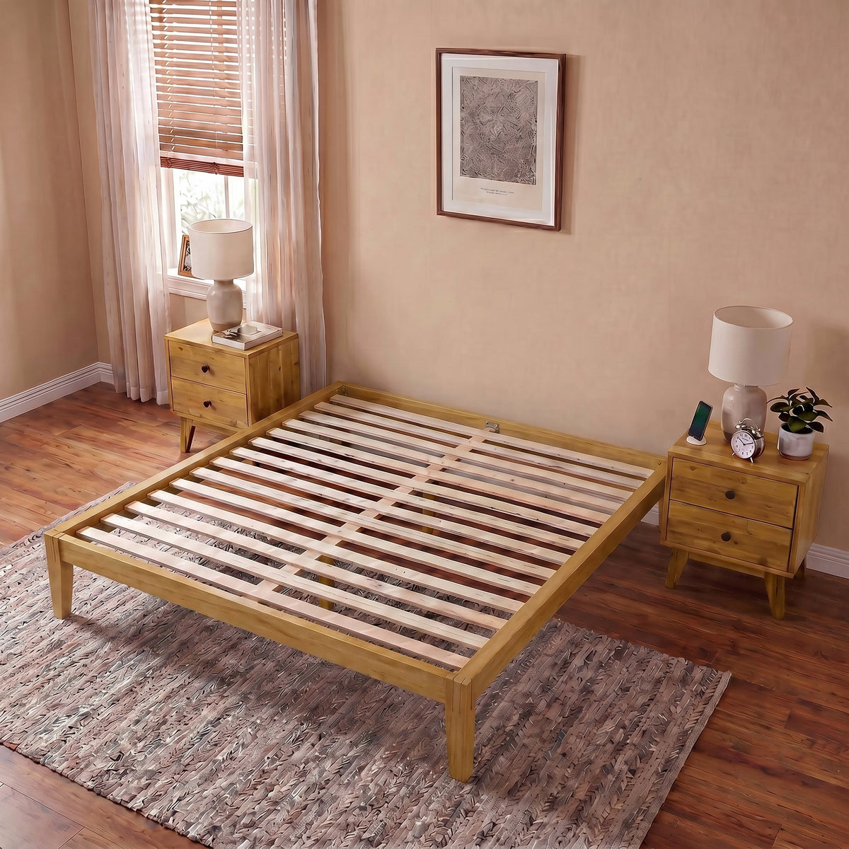 Sapa Solid Wood Platform Bed Frame