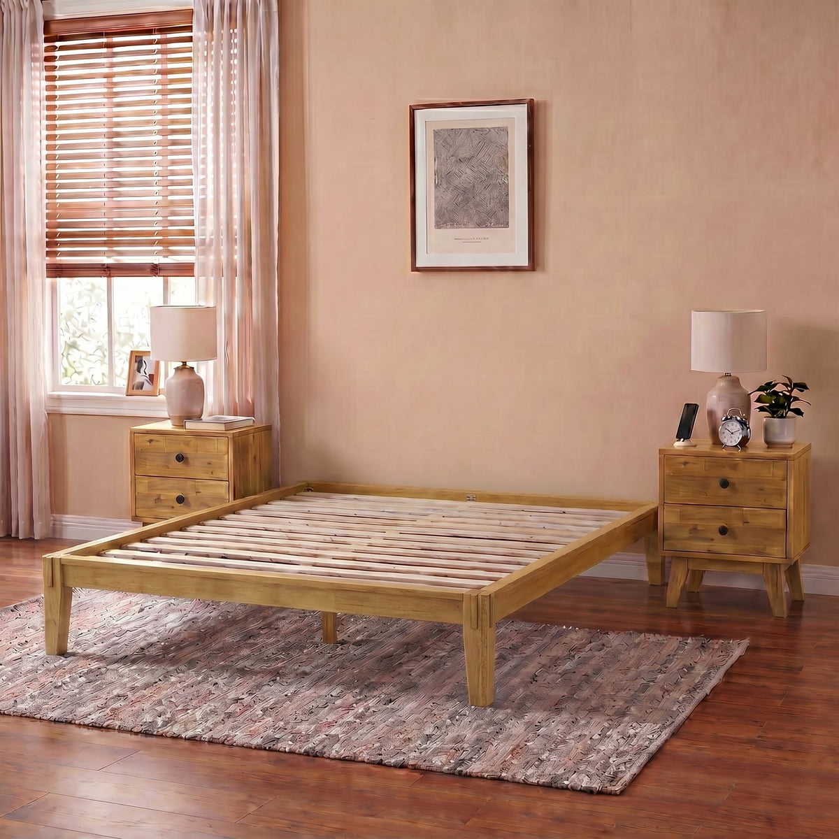 Sapa Solid Wood Platform Bed Frame