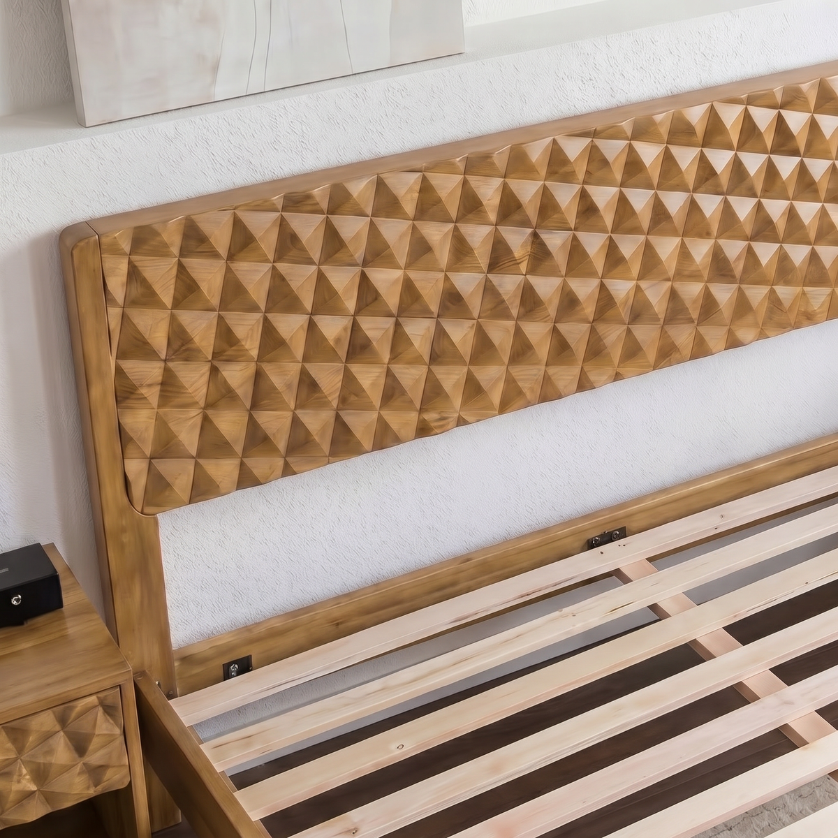 Sapa Solid Wood Platform Bed Frame With Headboard
