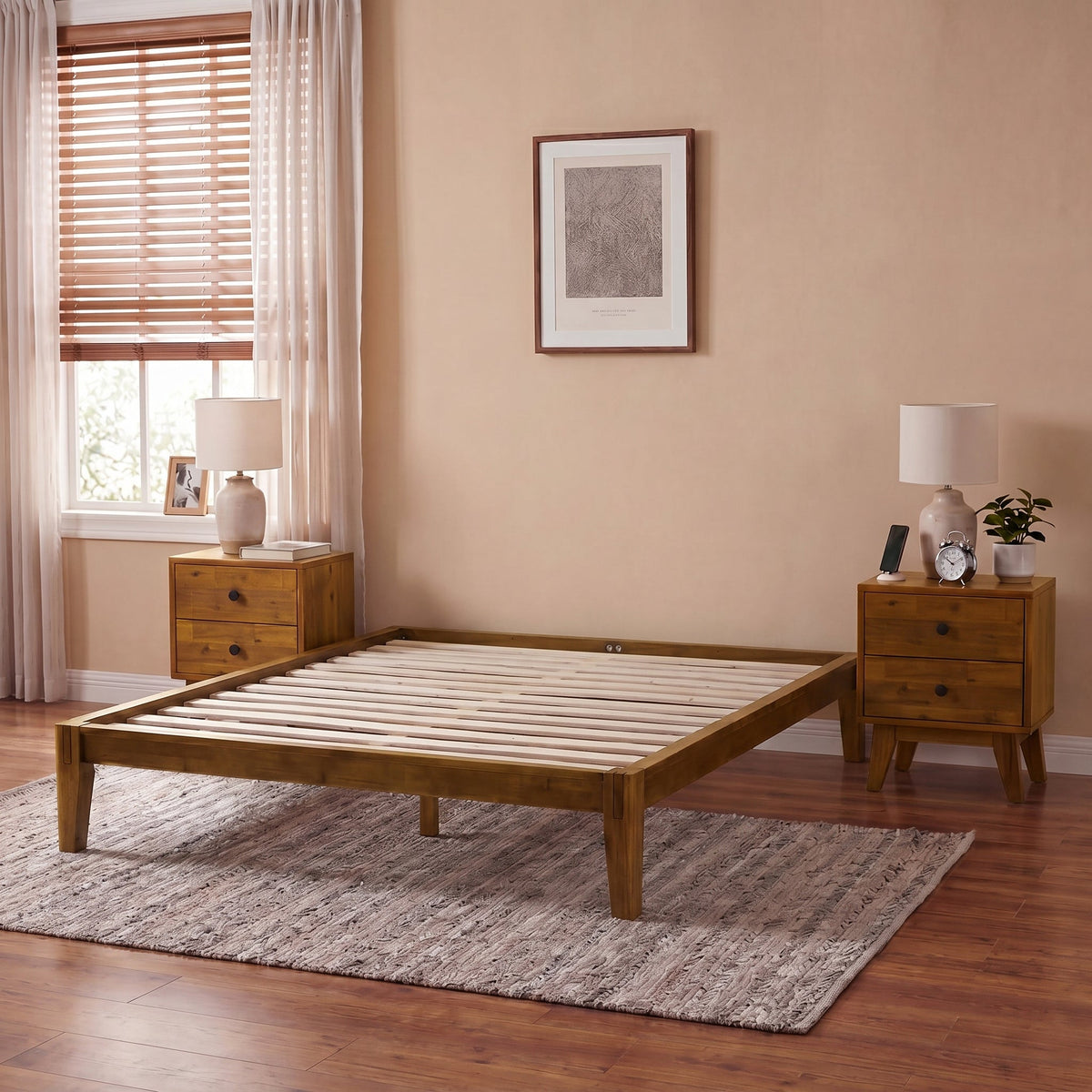 Sapa Solid Wood Platform Bed Frame
