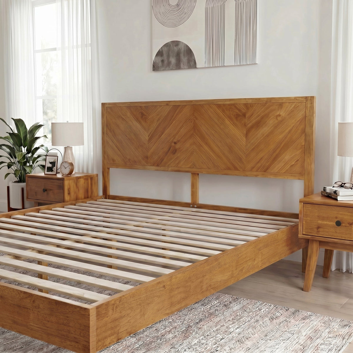 Alander Solid Wood Bed Frame