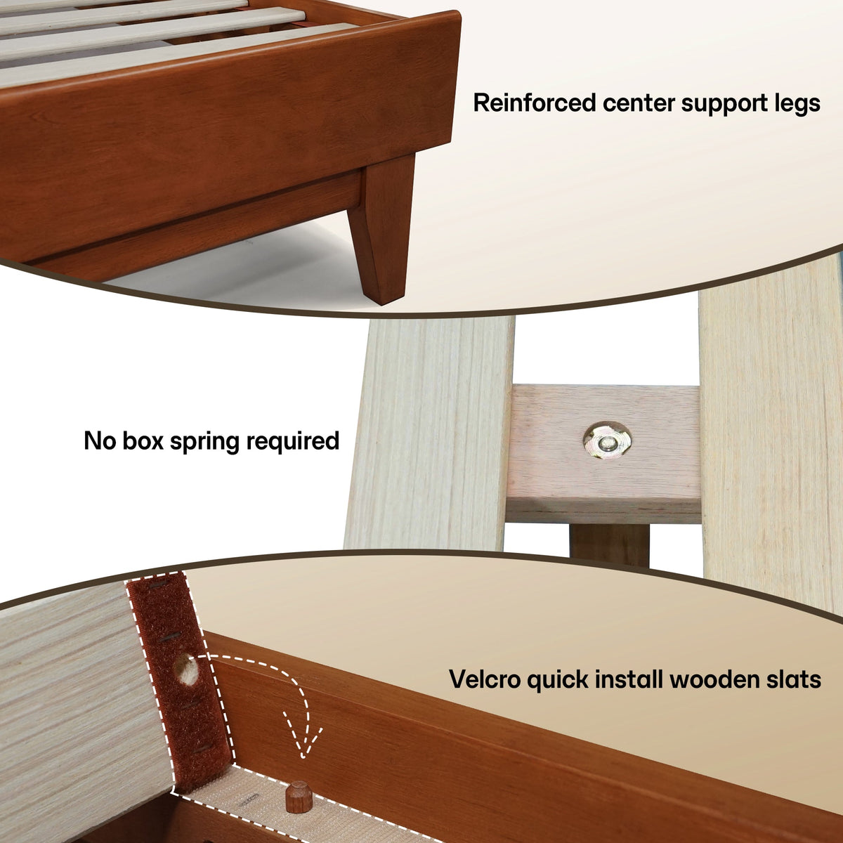 Aurora Solid Wood Bed Frame