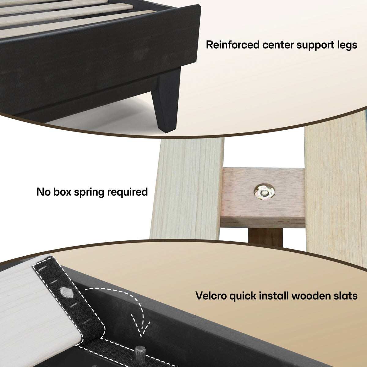 Aurora Solid Wood Bed Frame