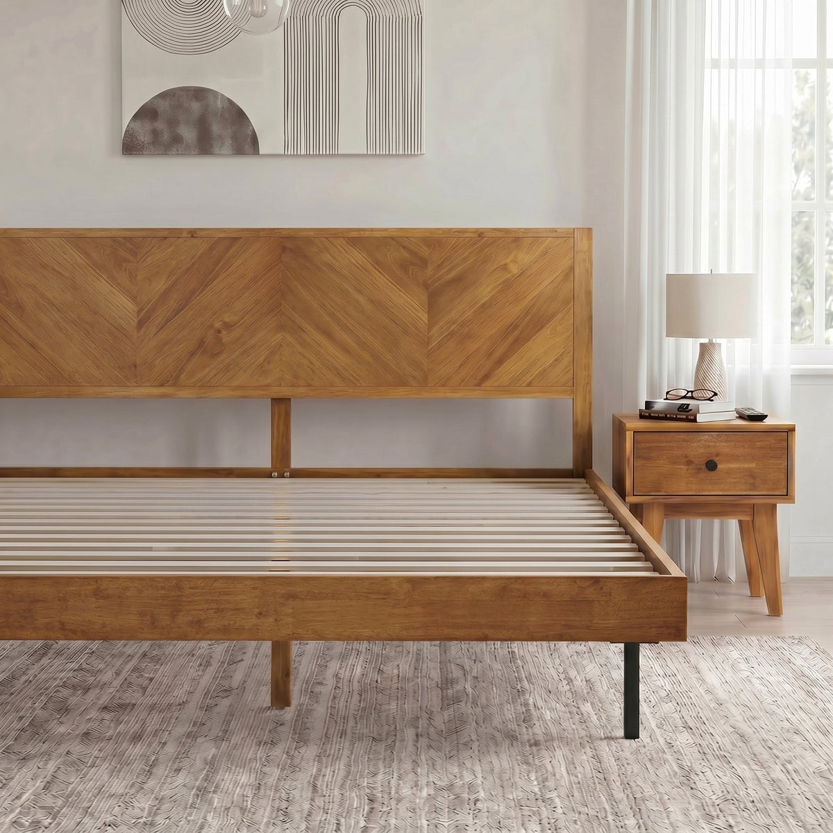 Alander Solid Wood Bed Frame