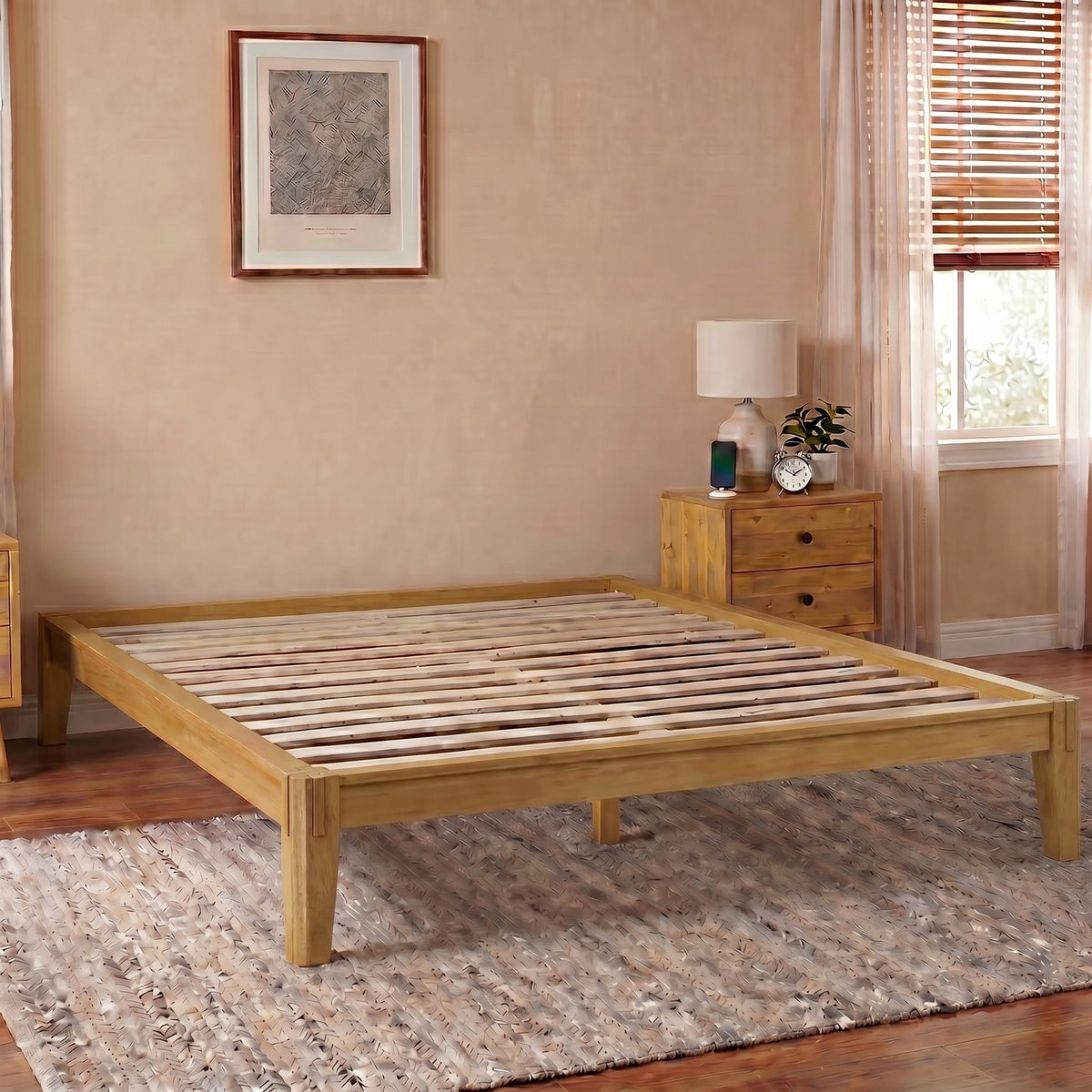 Sapa Solid Wood Platform Bed Frame