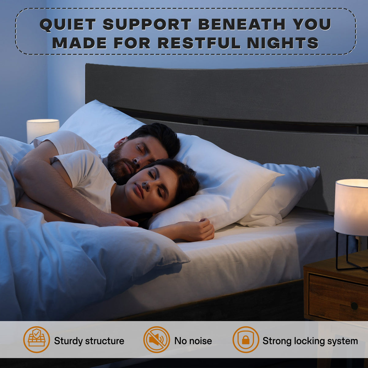 Aurora Solid Wood Bed Frame