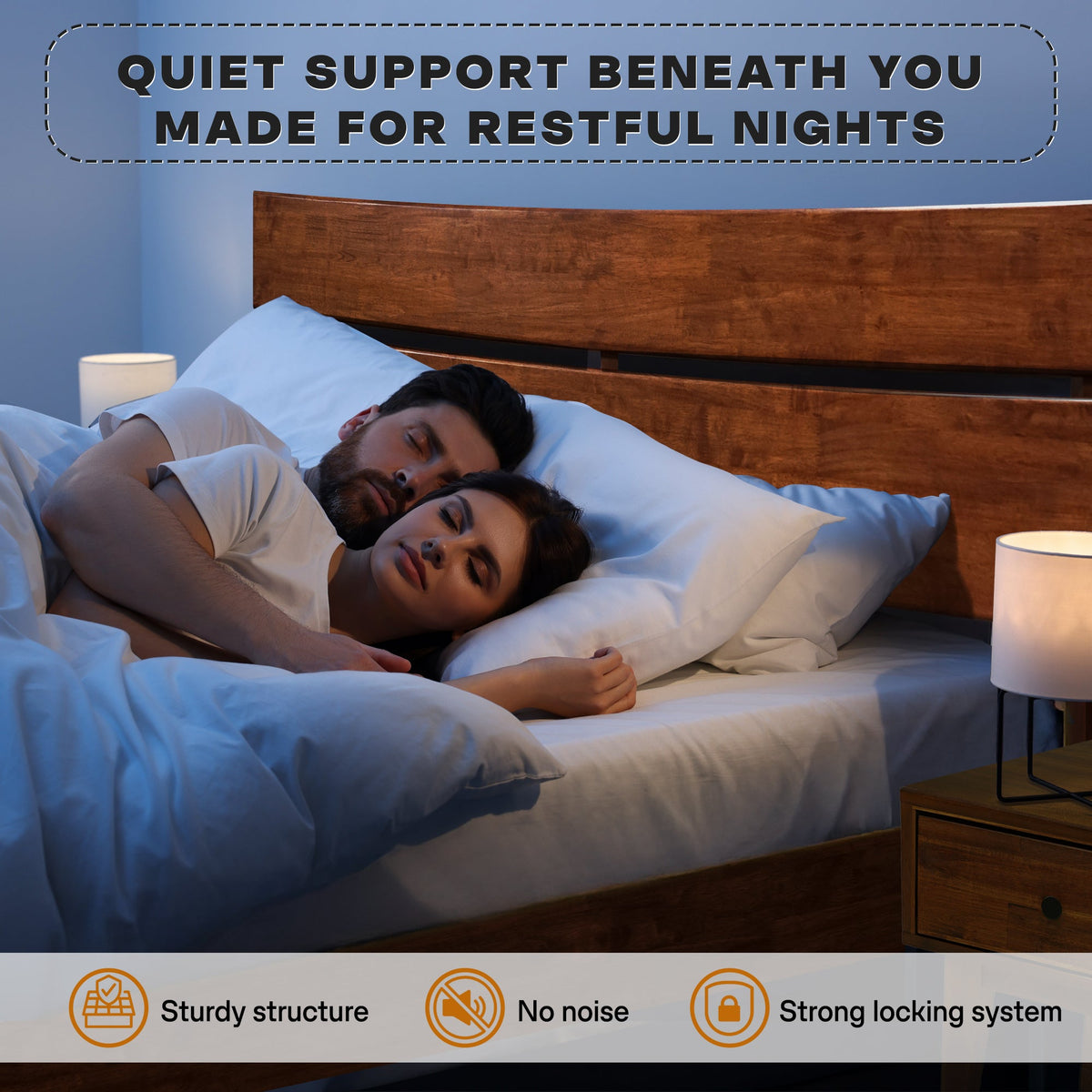 Aurora Solid Wood Bed Frame