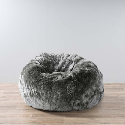 Cloud Plush Fur Bean Bag - Charcoal