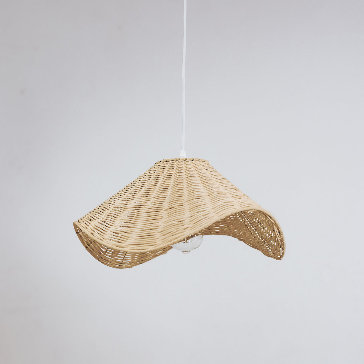 Molly Rattan Pendant Light - Wavy Rattan