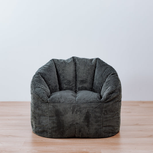 Corduroy Tub Chair Bean Bag Cover - Charcoal