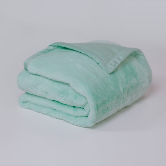 Cloud Plush Fur Throw Blanket - Turquoise