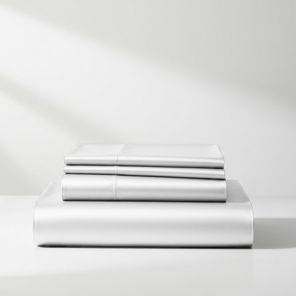 Satin Sheet Set - White