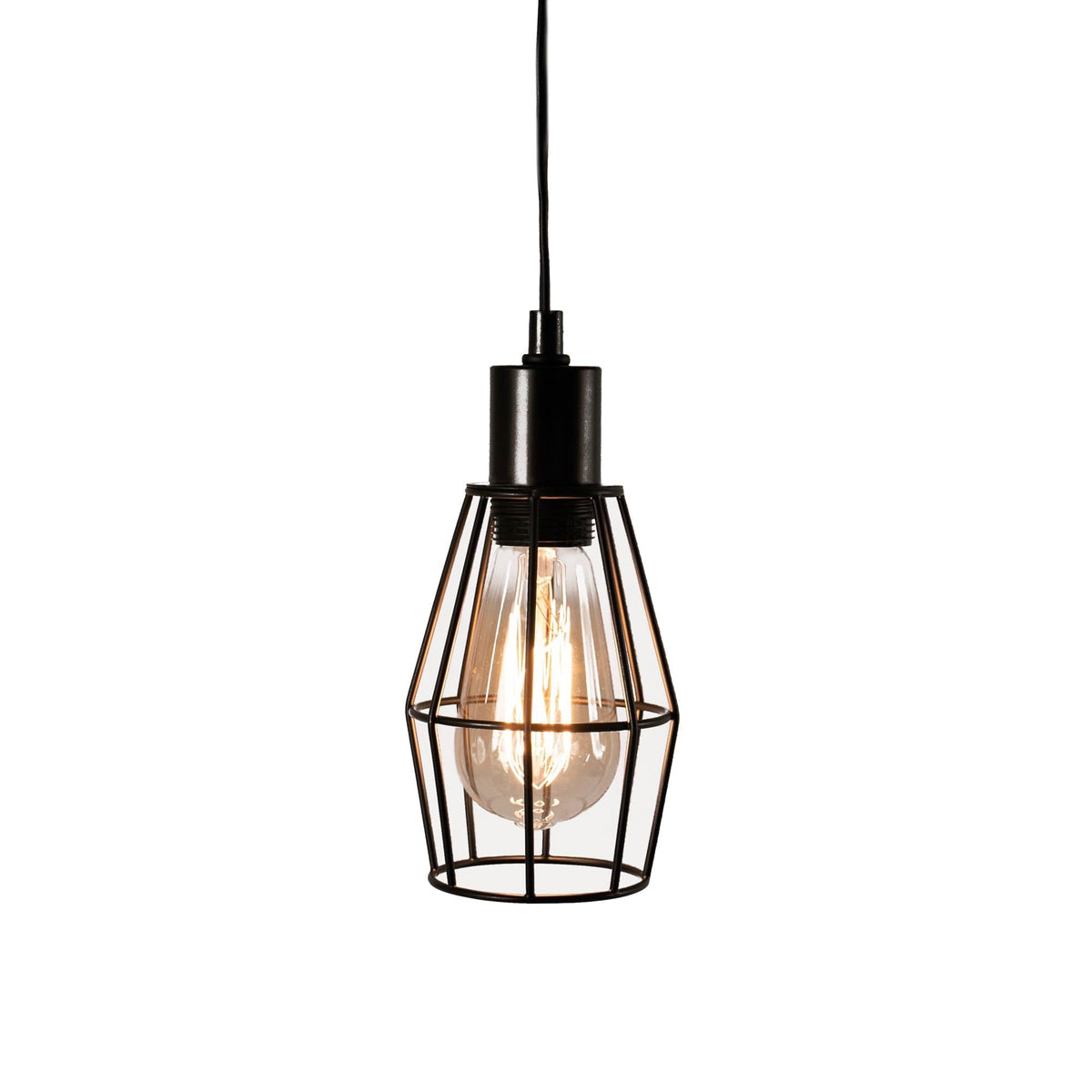 Watson Industrial Cage Light - Black