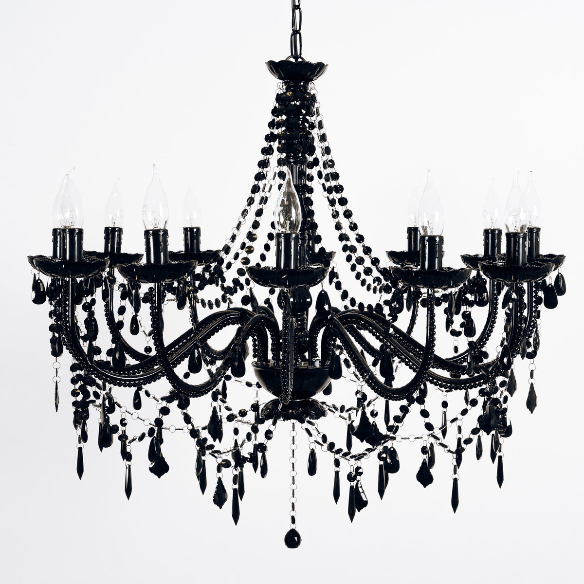 Cassie Chandelier 12 Light - Black