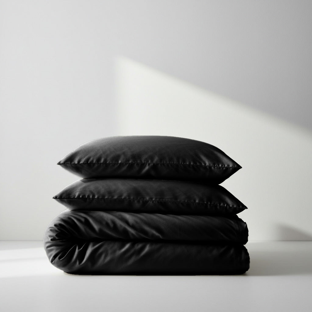 Silky Soft Bamboo Quilt Cover - Black