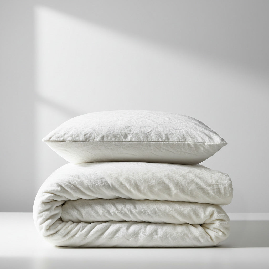 Fur Velvet Quilt Cover - Ivory
