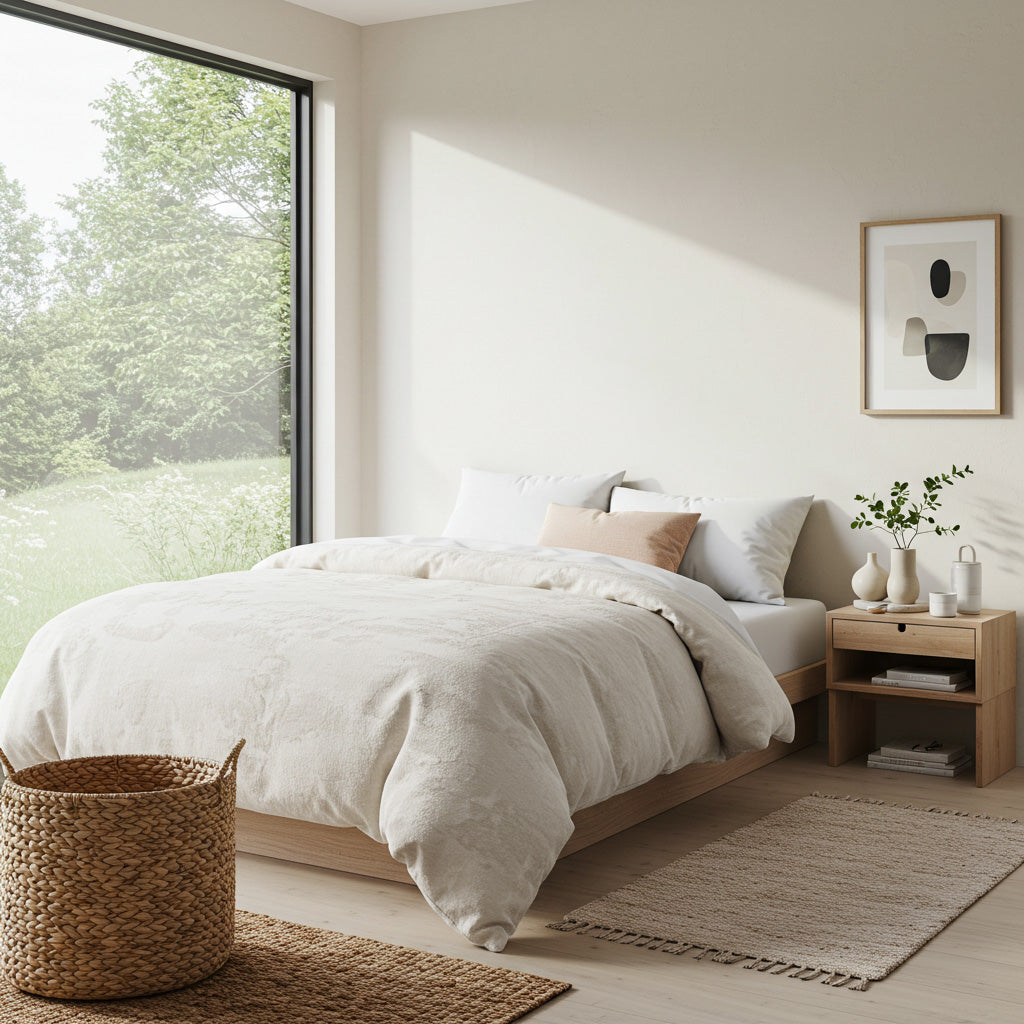 Fur Velvet Quilt Cover - Ivory