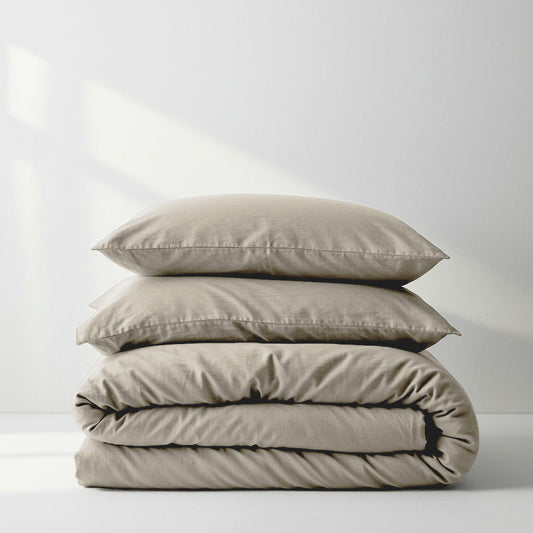 Joy Collection Quilt Cover Set - Champagne Latte