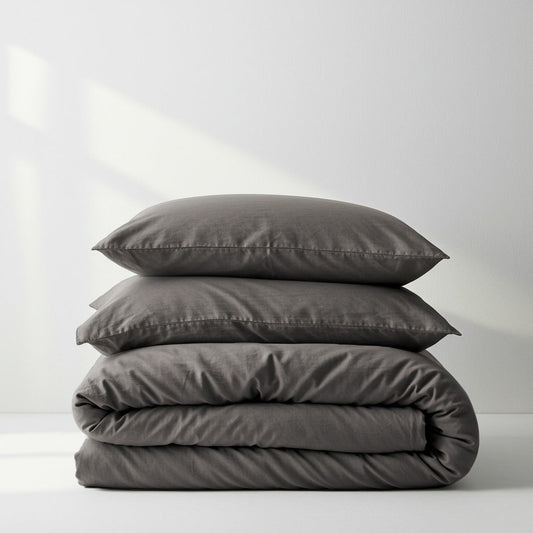 Joy Collection Quilt Cover Set - Charcoal