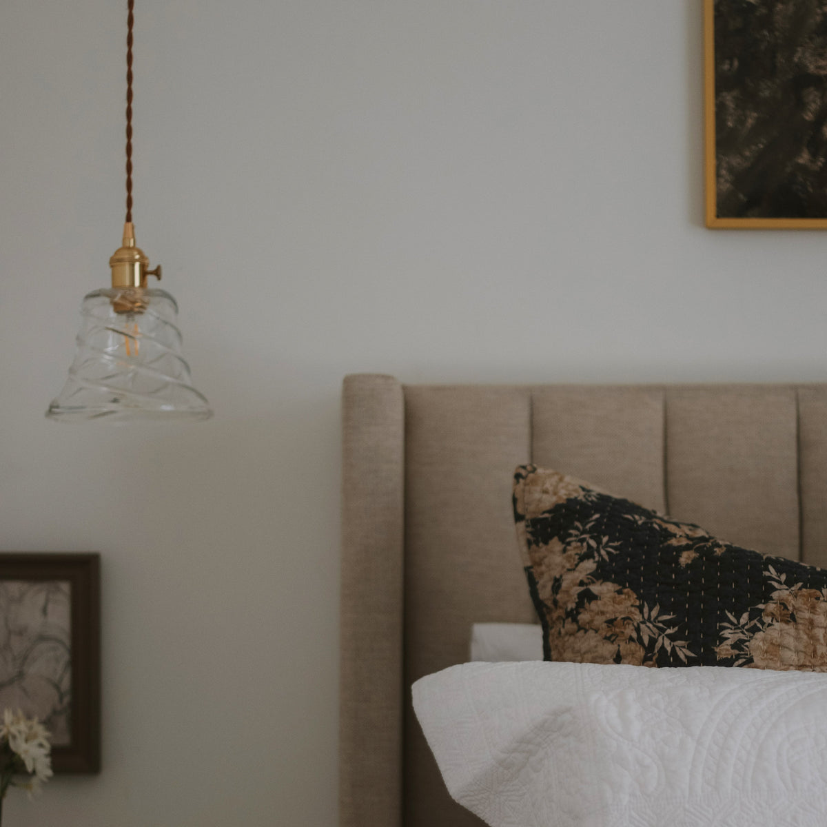 Belle Vintage Glass Pendant Light