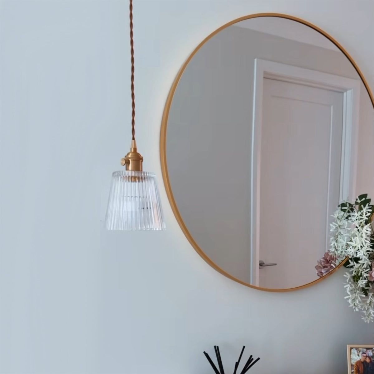 Carrie Vintage Glass Pendant Light