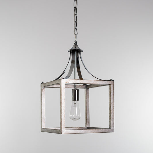 Langham Hampton Style Lantern Pendant Light - Chrome