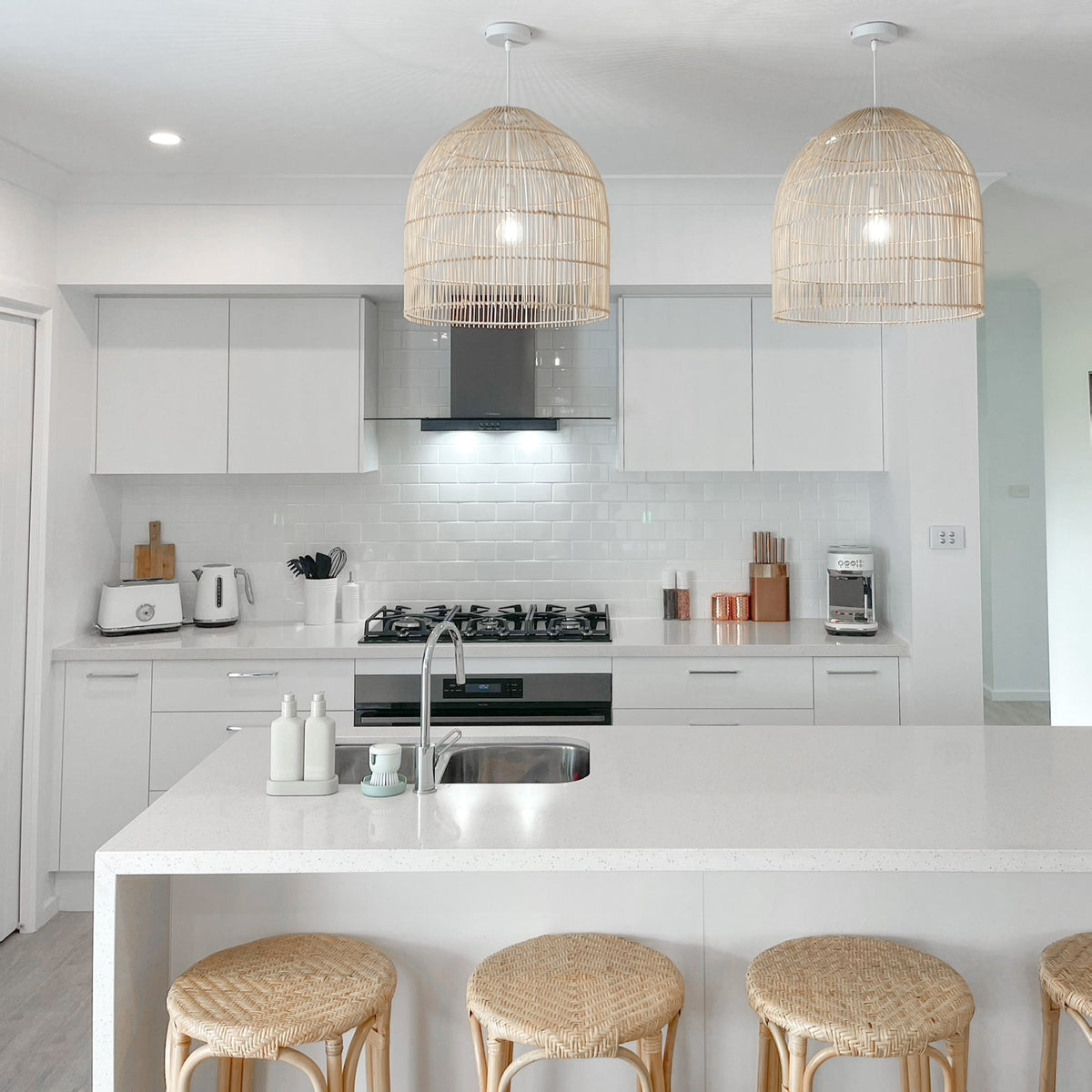 Siena Rattan Cane Pendant Light - Natural