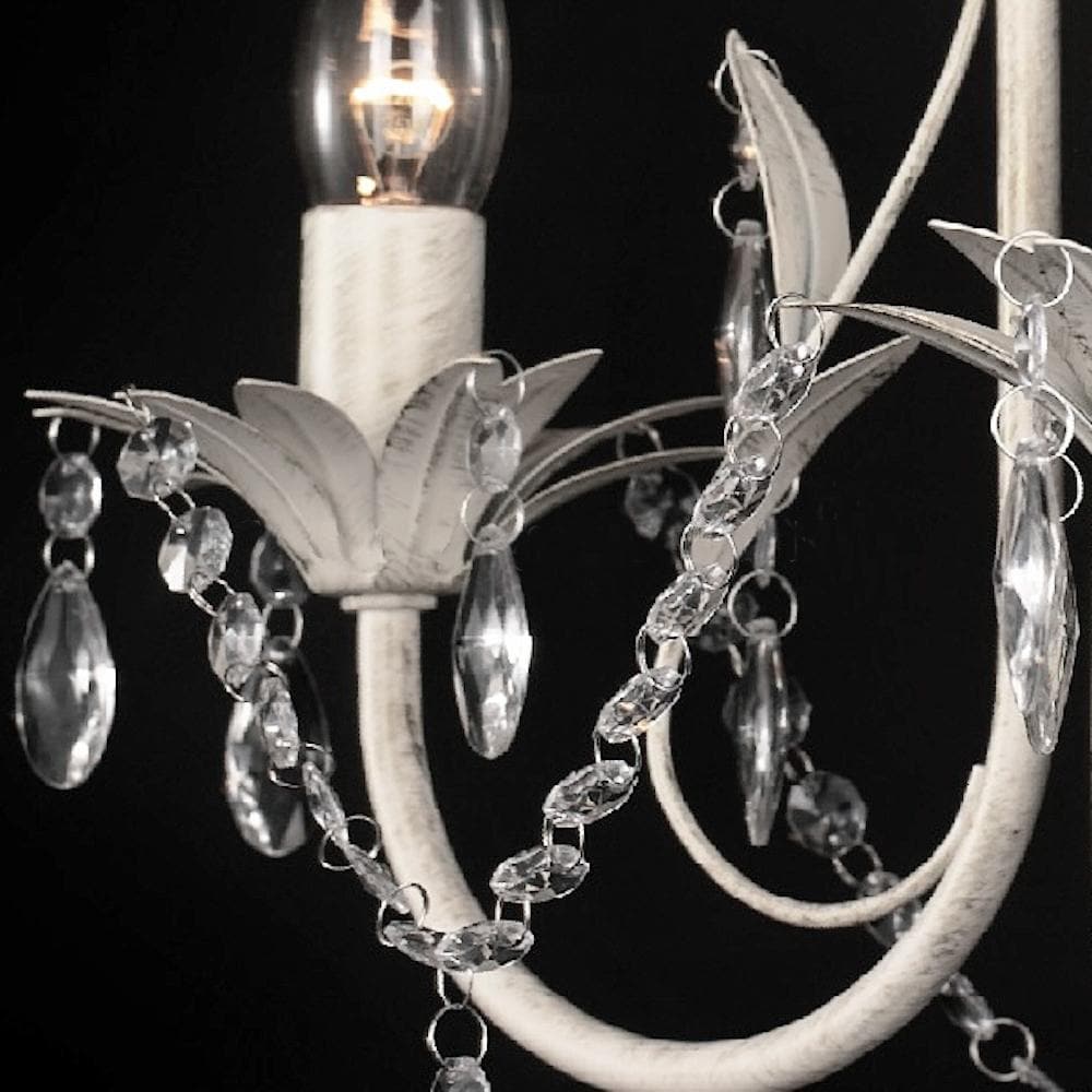 Harmony Leaf Chandelier 3 Light - White